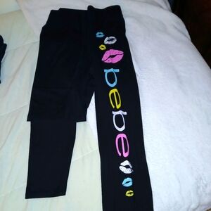 Medium size bebe pj pants black